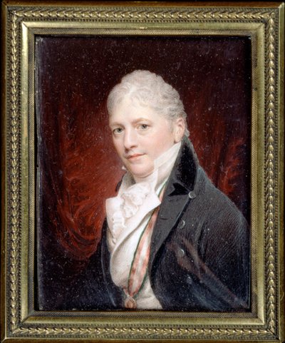 Miniature Portrait of Sir Peter Francis Bourgeois (after Beechey) by Charles Hayter